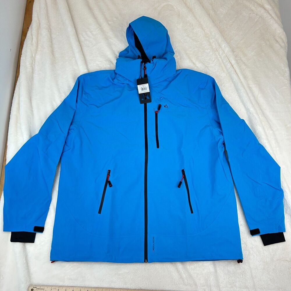 Apricoat Men's Jacket in Light Blue with Removable Hood Size 3XL